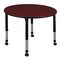 Regency Round Mobile Tables, 48 W, 48 L, 23-34 H, Wood, Metal, Mahogany TB48RNDMHAPCBK - alternate 1